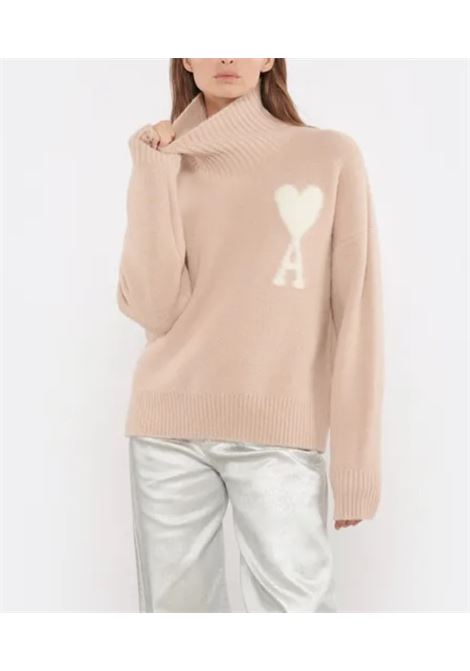 Maglione ami de coeur in beige Ami Paris - unisex AMI PARIS | UKS425KN0032685